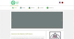 Desktop Screenshot of gpr-albania.com